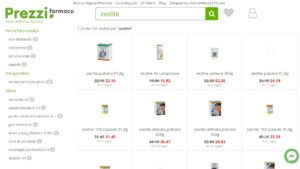zeolite prezzo